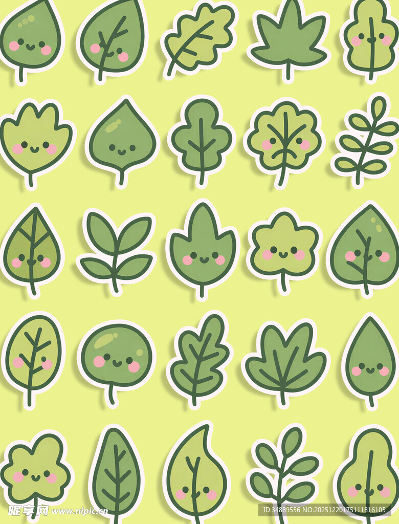 绿叶图案