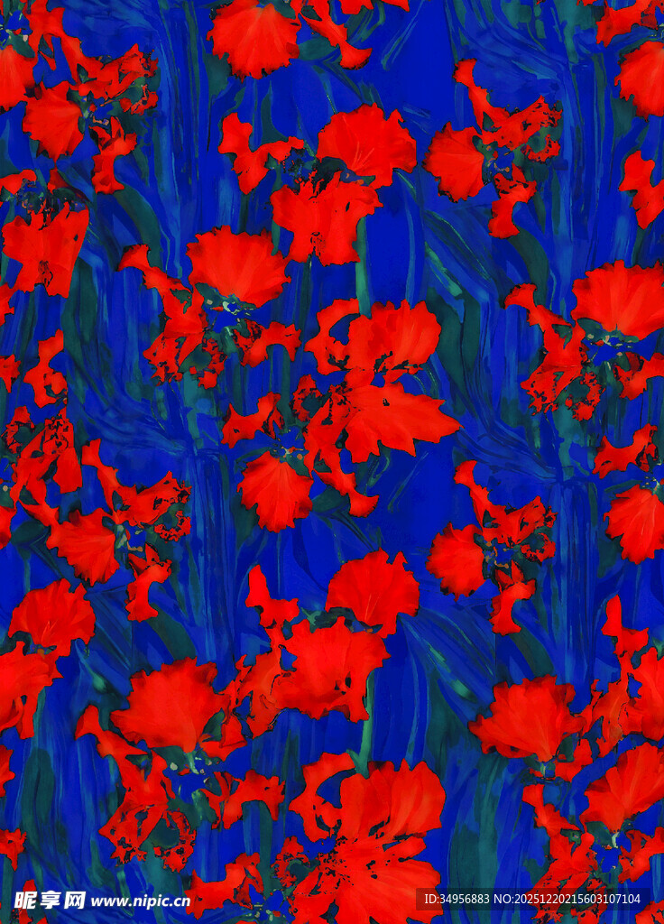 红蓝抽象纹理图案