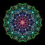 绚丽多彩的抽象曼陀罗图案