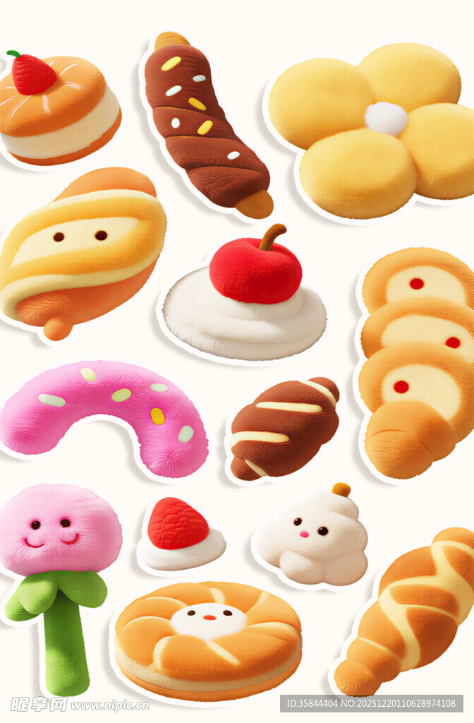 可爱卡通甜点