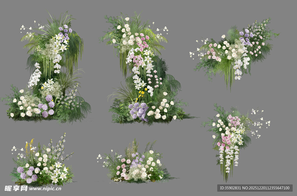 清新花卉装饰组合