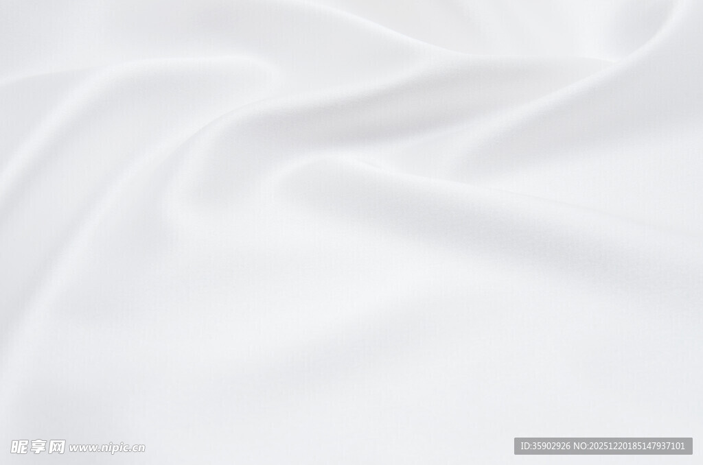 白色柔软丝绸布料纹理