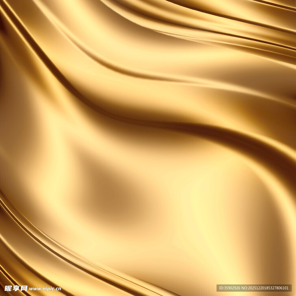 金色丝绸质感背景图