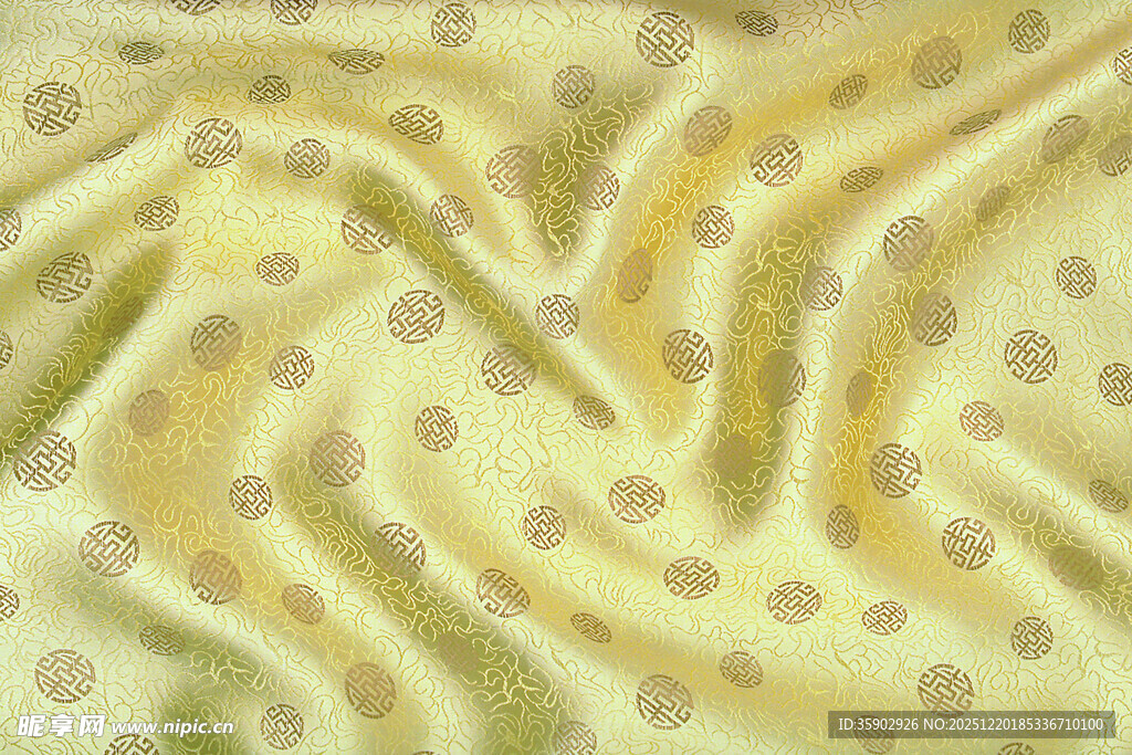 淡黄色波点纹理布料