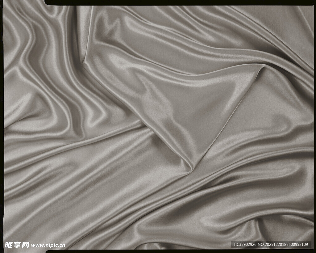银灰色绸缎纹理特写