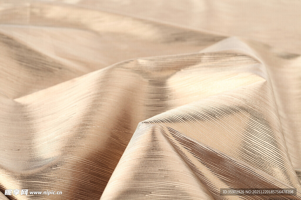 米色褶皱布料纹理特写
