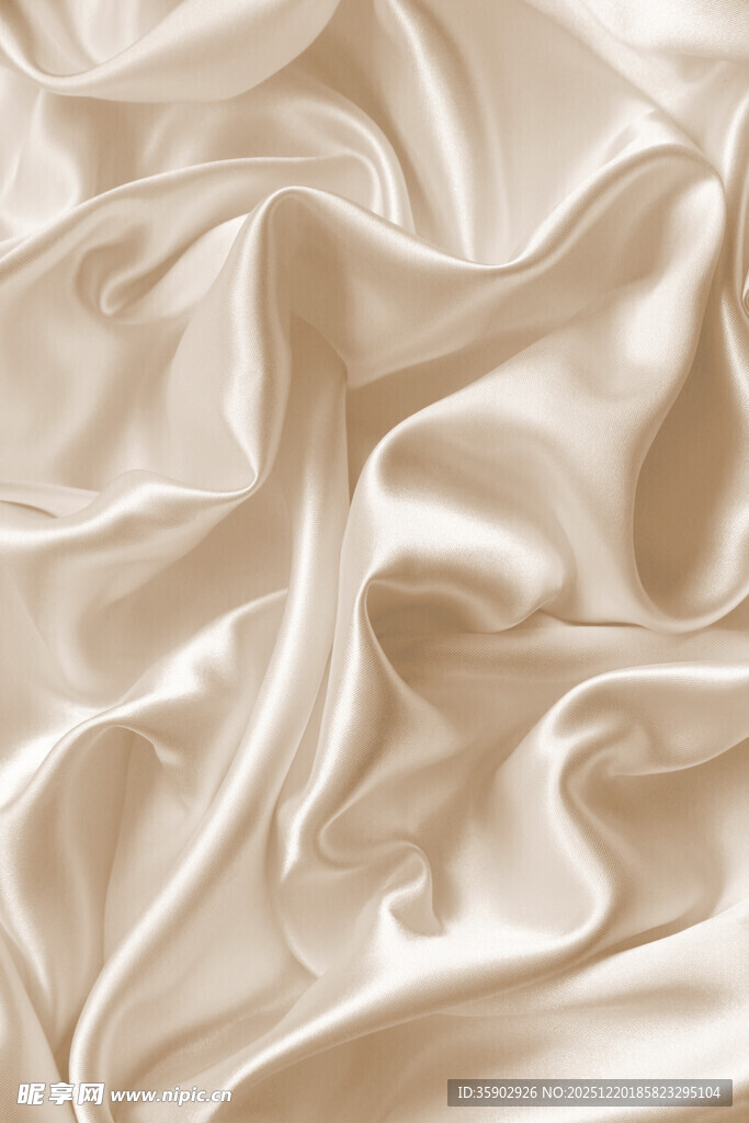 米白色丝绸纹理特写