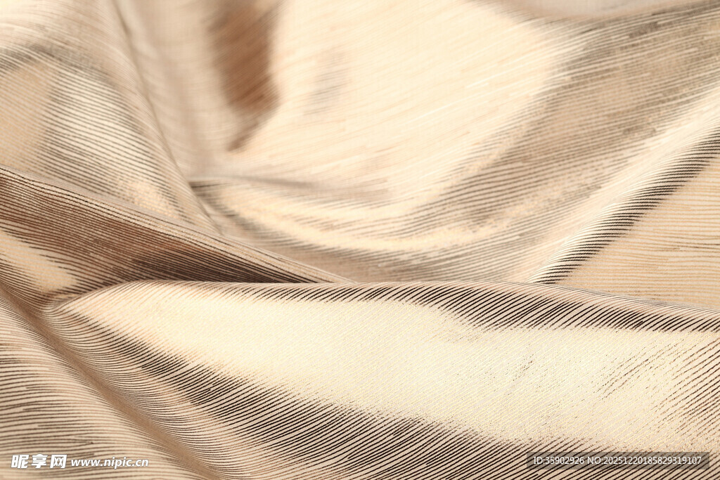 米色丝绸面料纹理特写