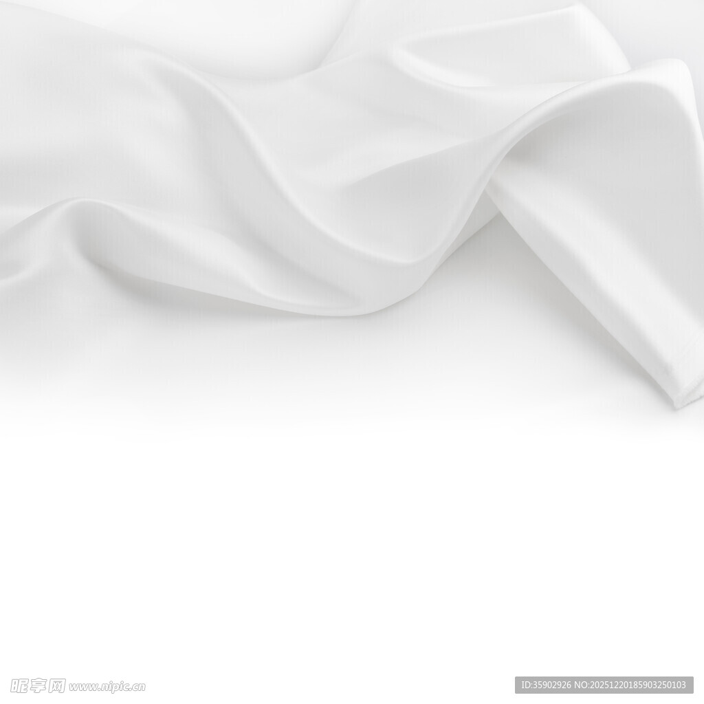 白色褶皱布料特写