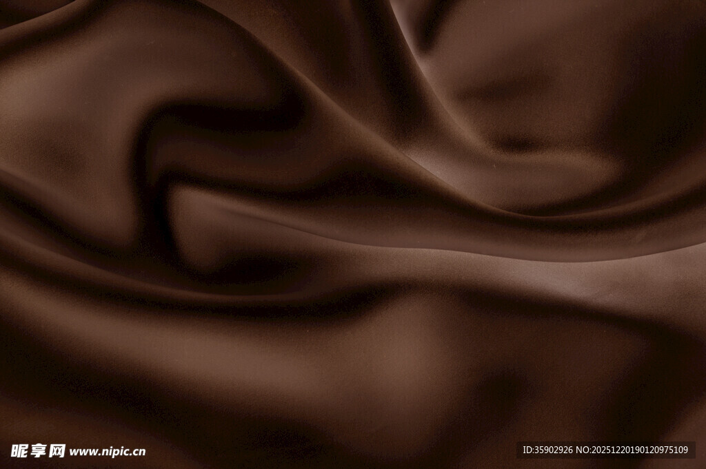 深棕色丝绸面料纹理