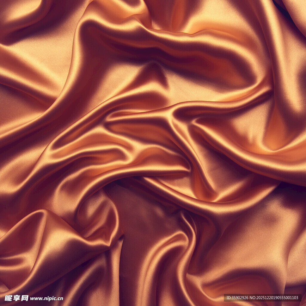 金色绸缎纹理特写