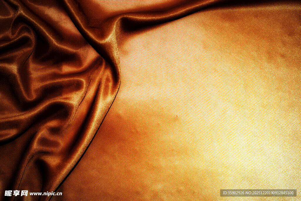 金色绸缎纹理背景图