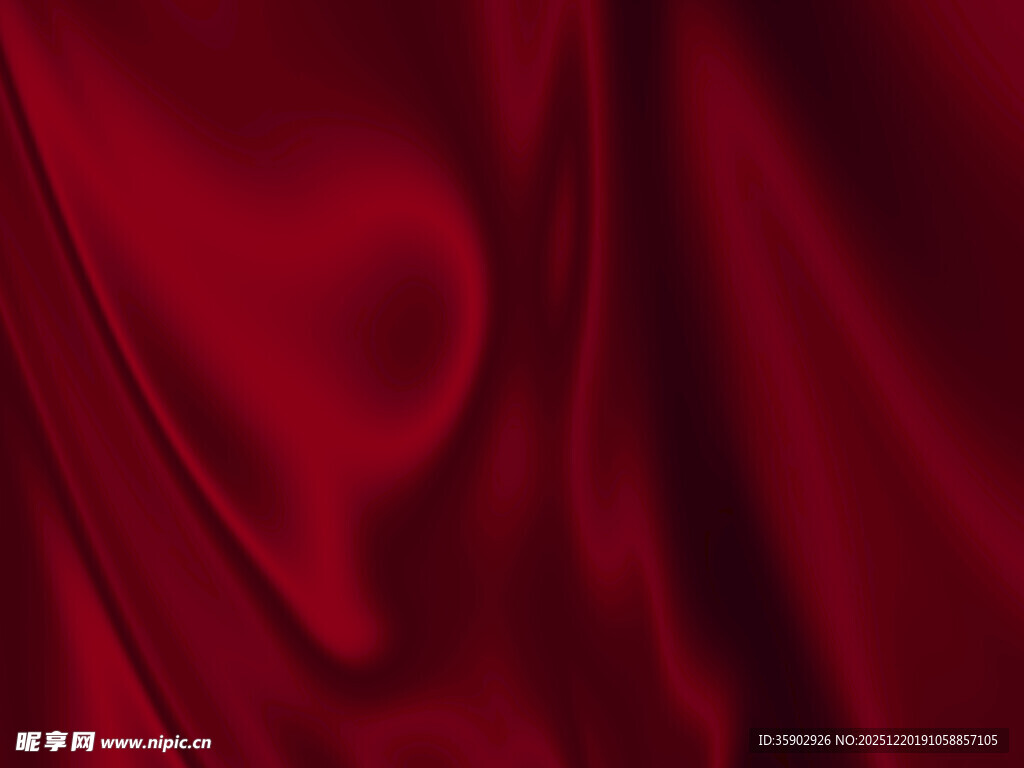 红色绸缎纹理特写