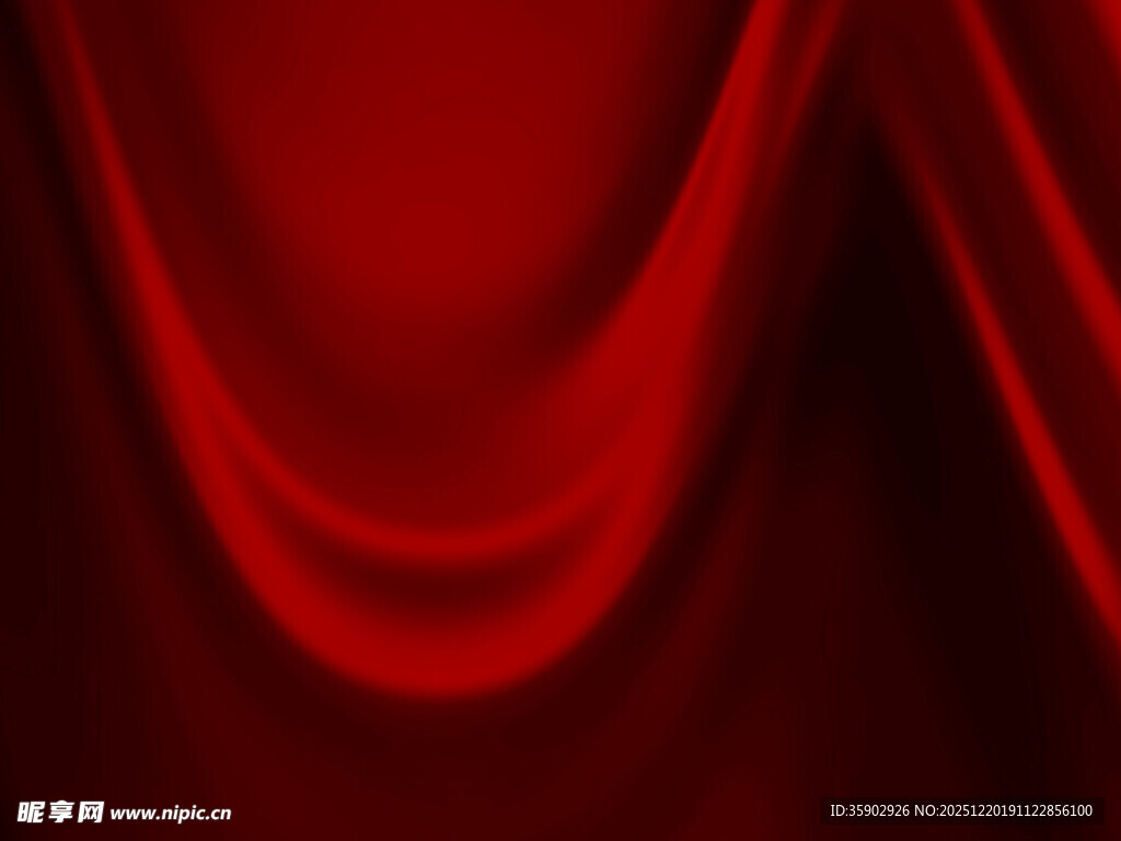 红色褶皱绸缎背景