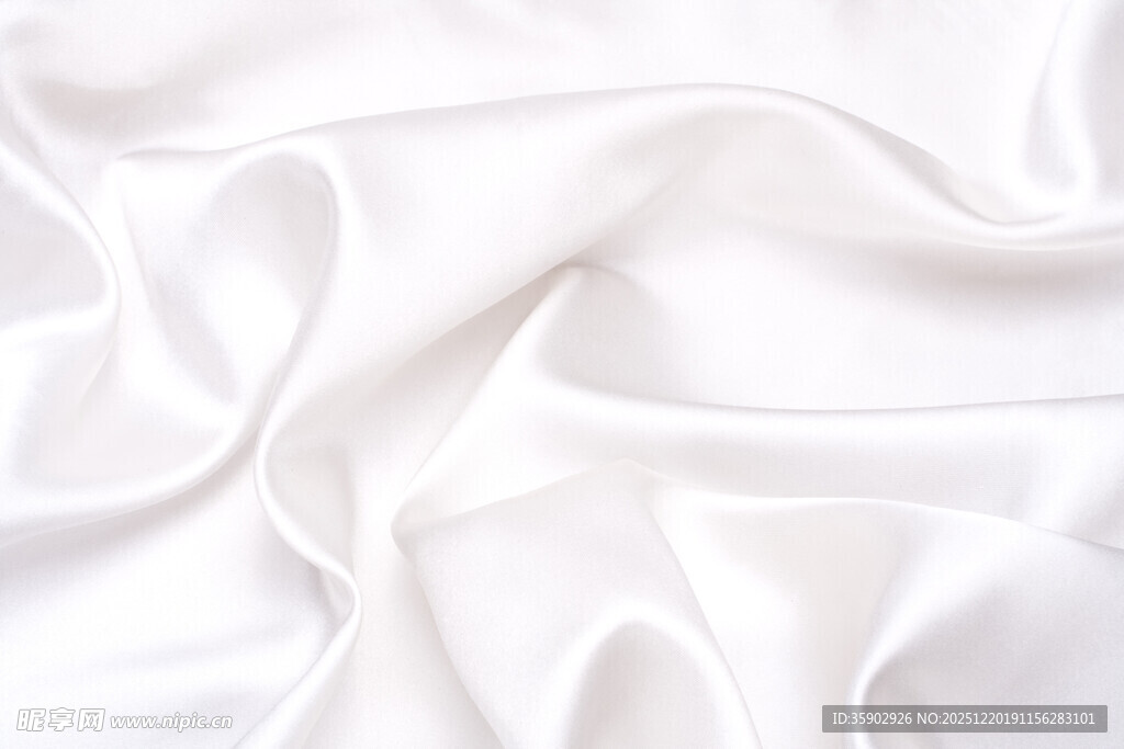白色柔软丝绸布料纹理