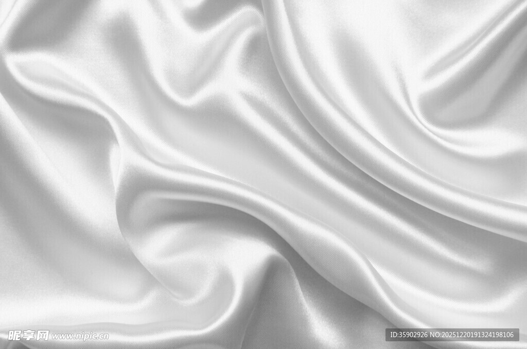 白色丝绸布料纹理特写