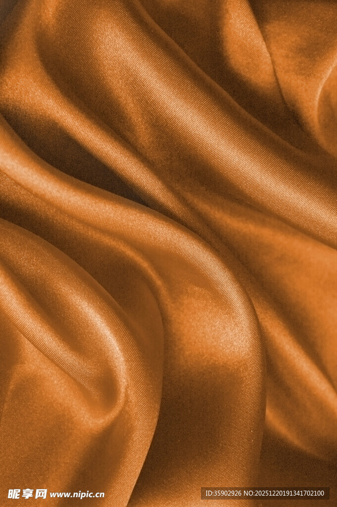 棕色绸缎纹理特写