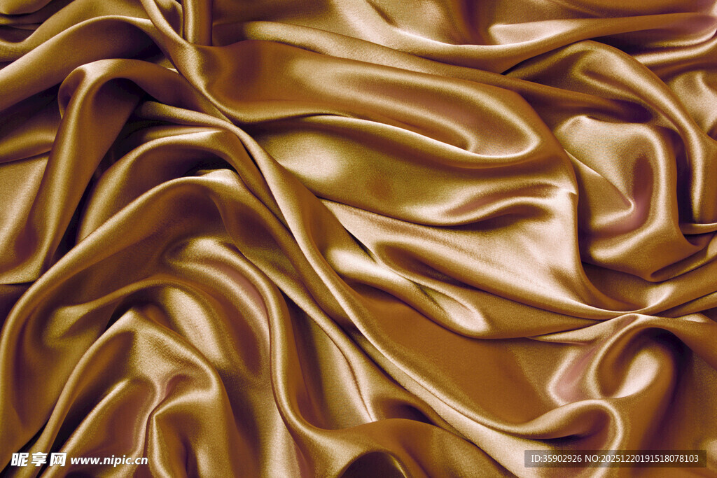 金色绸缎纹理特写