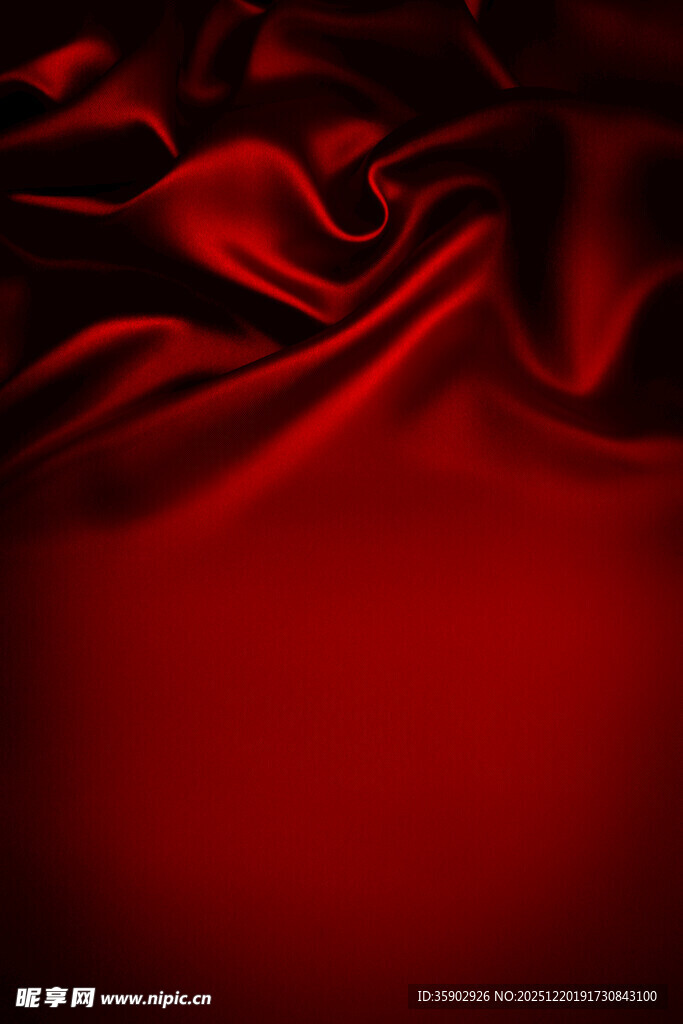 红色绸缎背景纹理