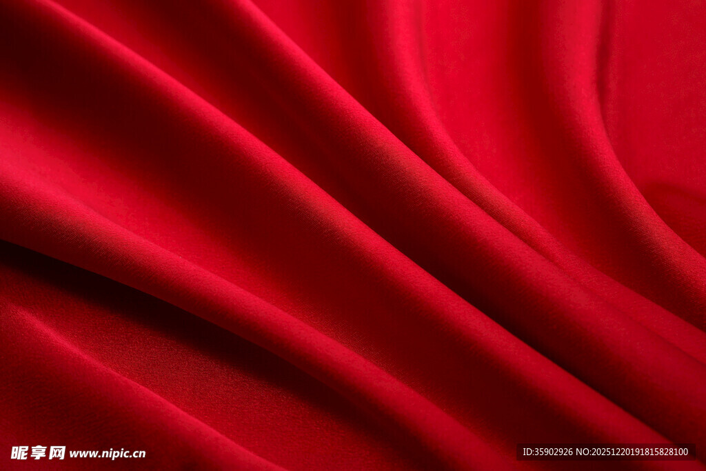 红色绸缎纹理背景