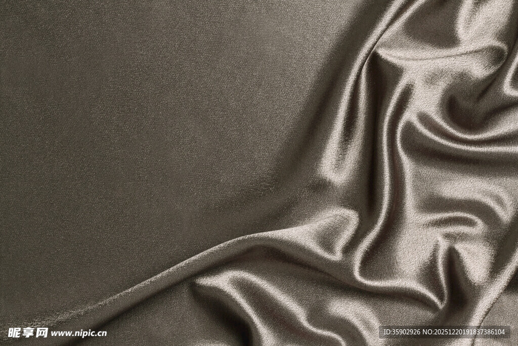 优雅深灰丝绸面料纹理