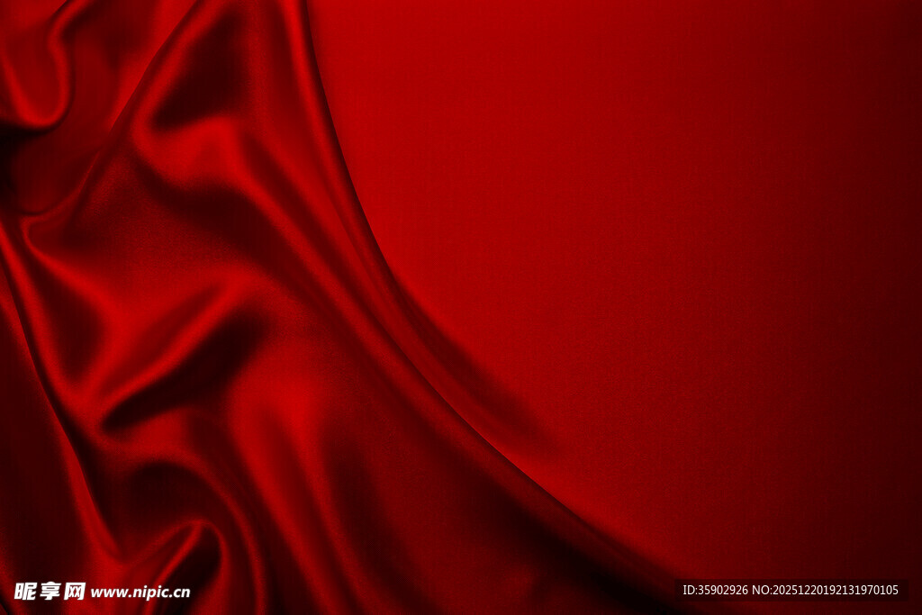 红色绸缎背景纹理
