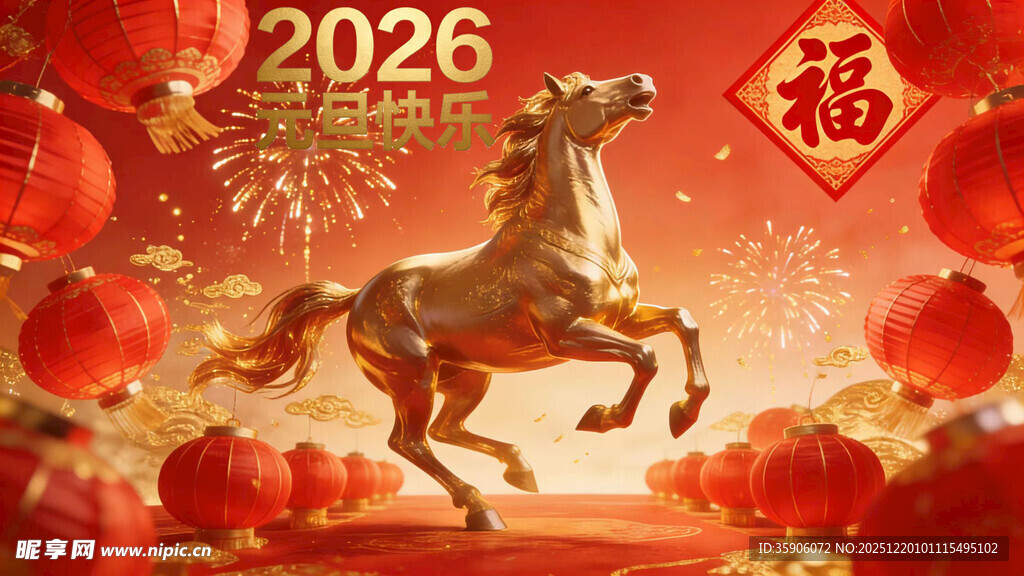 2026马年喜庆贺岁图景