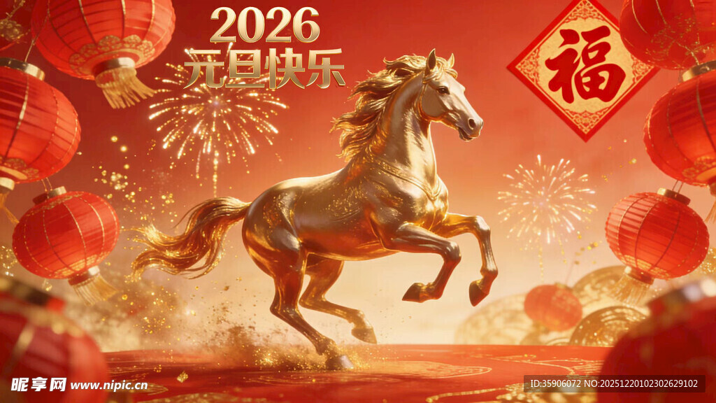 2026马年喜庆贺岁画面
