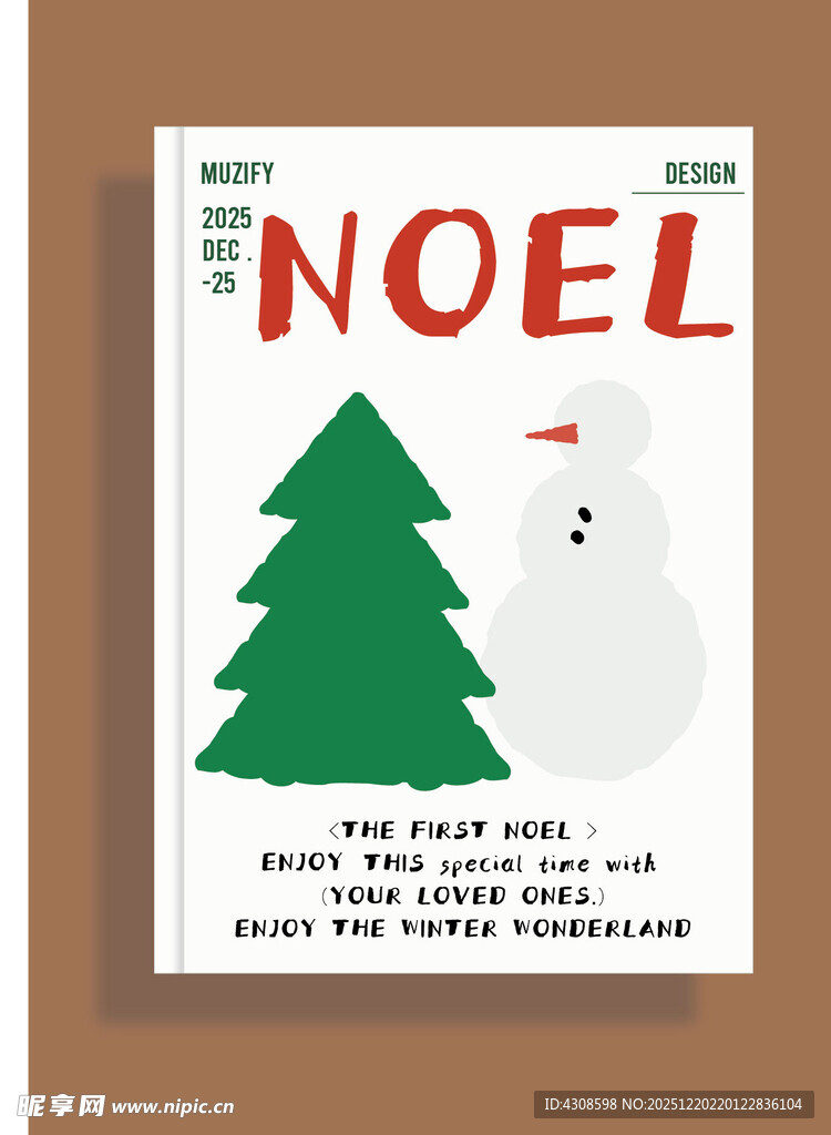 圣诞节雪人 笔记本封面