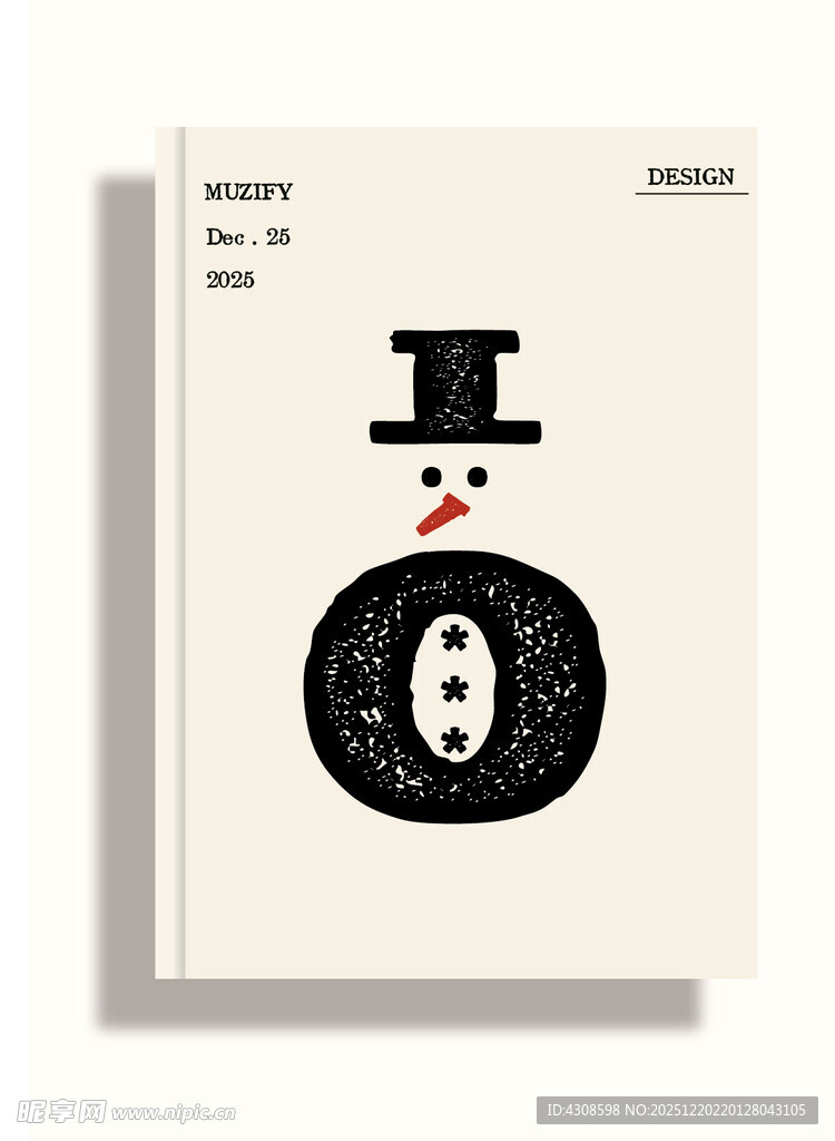 符号雪人 笔记本封面