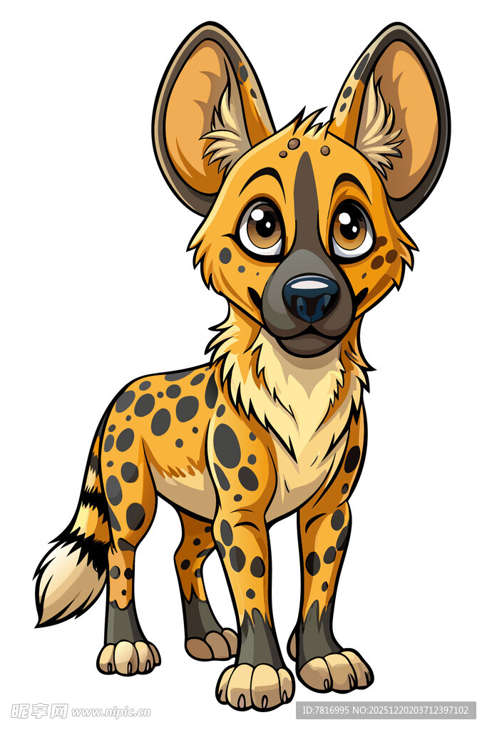 可爱斑点鬣狗卡通形象