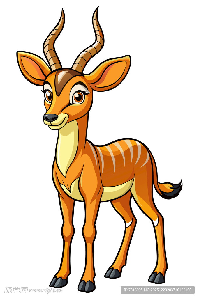 可爱卡通羚羊形象