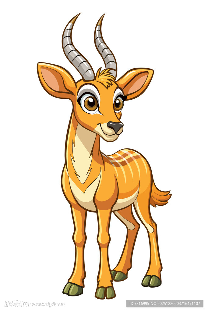 可爱卡通羚羊形象