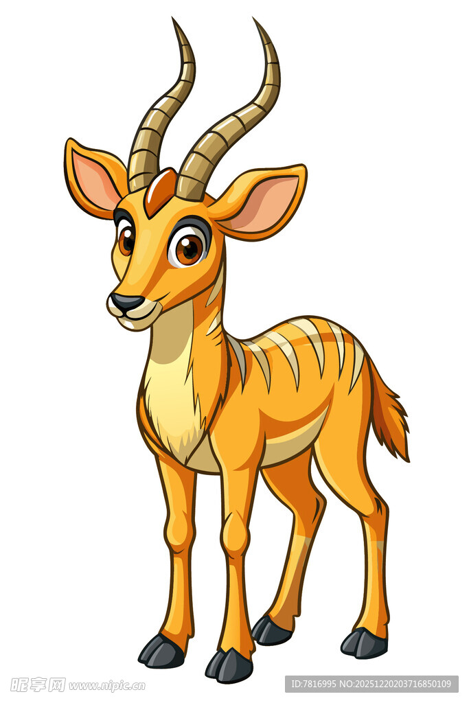 可爱卡通羚羊形象