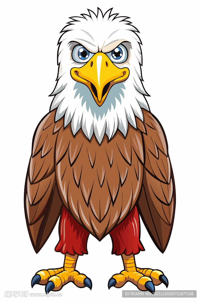 卡通白头鹰形象