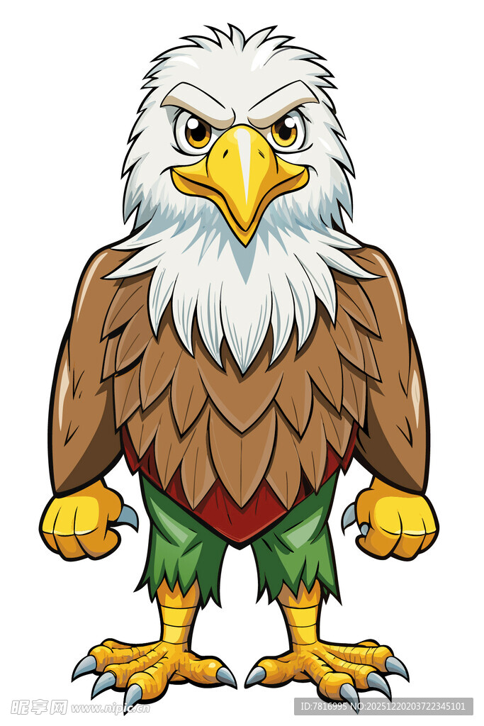 拟人化老鹰卡通形象