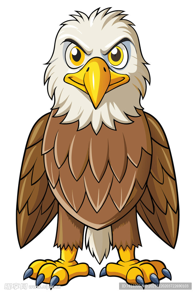 愤怒的卡通老鹰