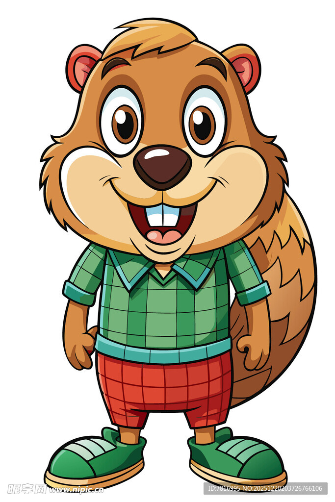 可爱海狸卡通形象