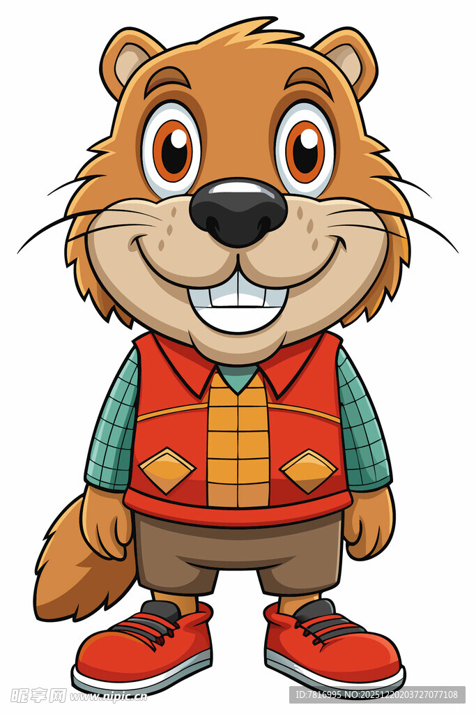 可爱海狸卡通形象