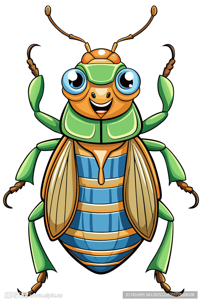 可爱卡通甲虫形象