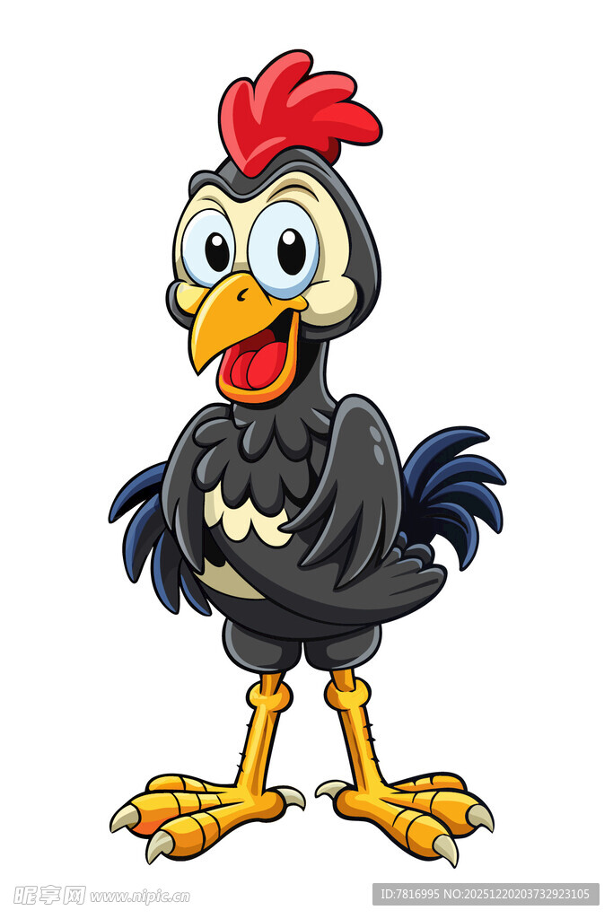 可爱搞笑的卡通公鸡形象