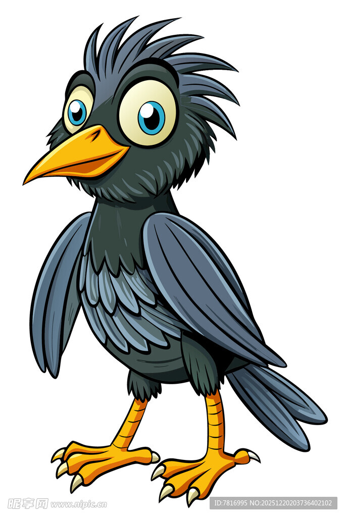 可爱卡通乌鸦形象