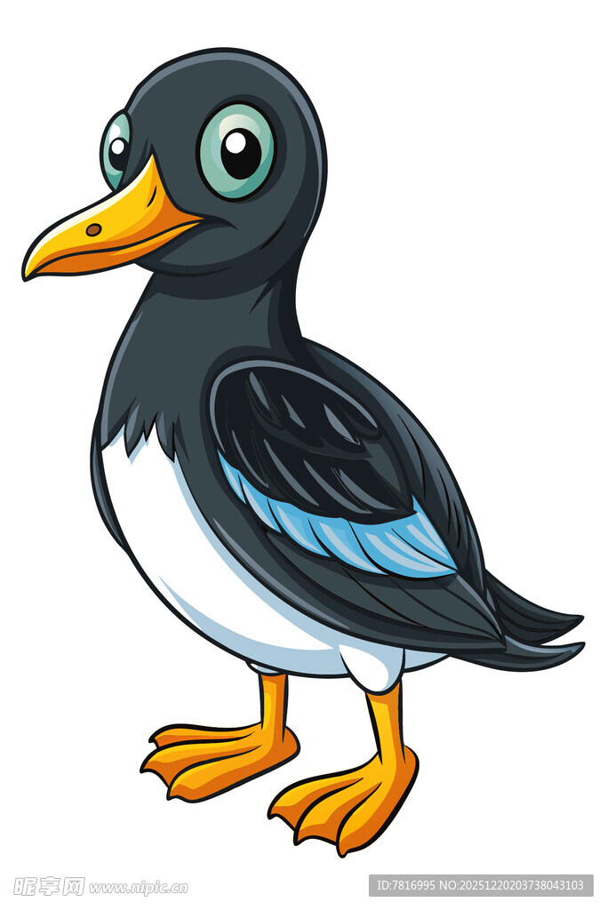 可爱卡通海鸟形象展示