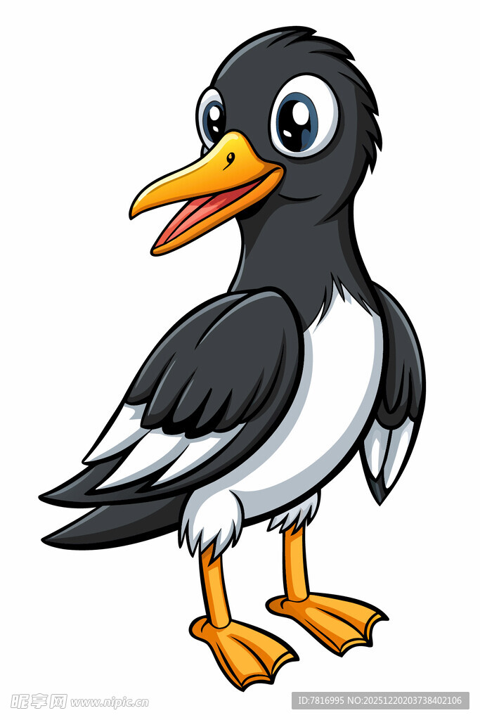 可爱卡通海鸟形象