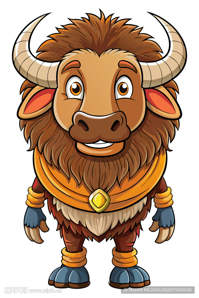 卡通装扮的牦牛形象
