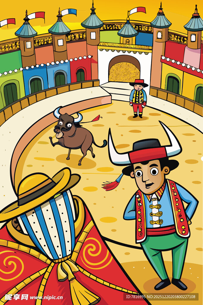 斗牛场景中的西班牙风情