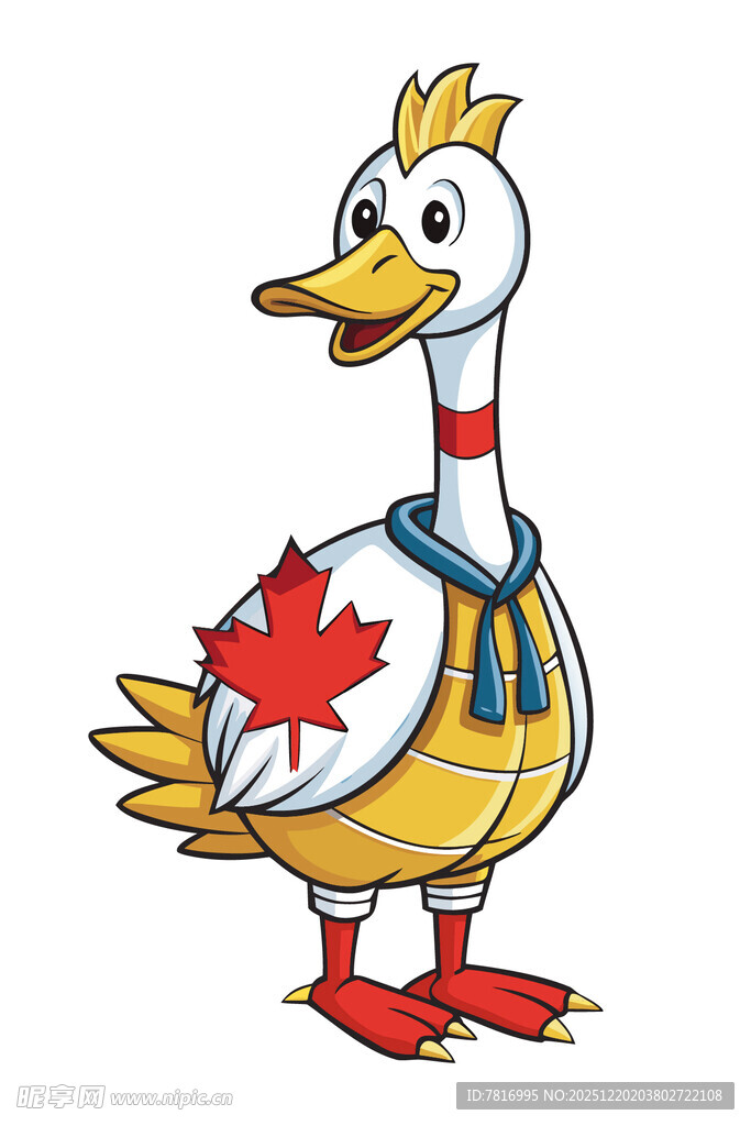 加拿大主题卡通鸭子形象