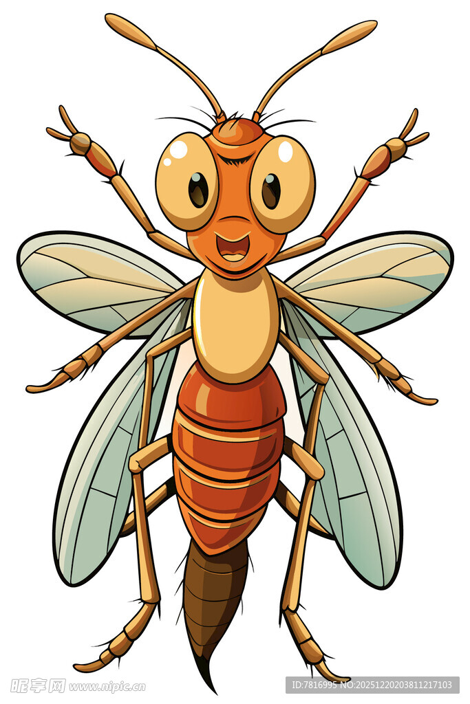 可爱卡通形象的大蜜蜂