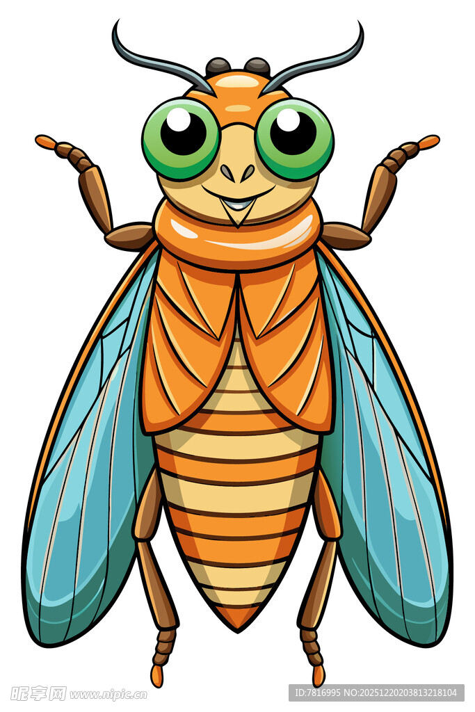 可爱卡通昆虫形象展示