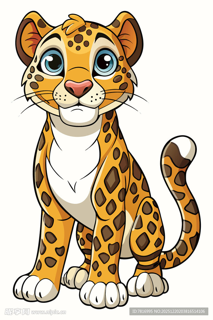 可爱小豹子卡通形象